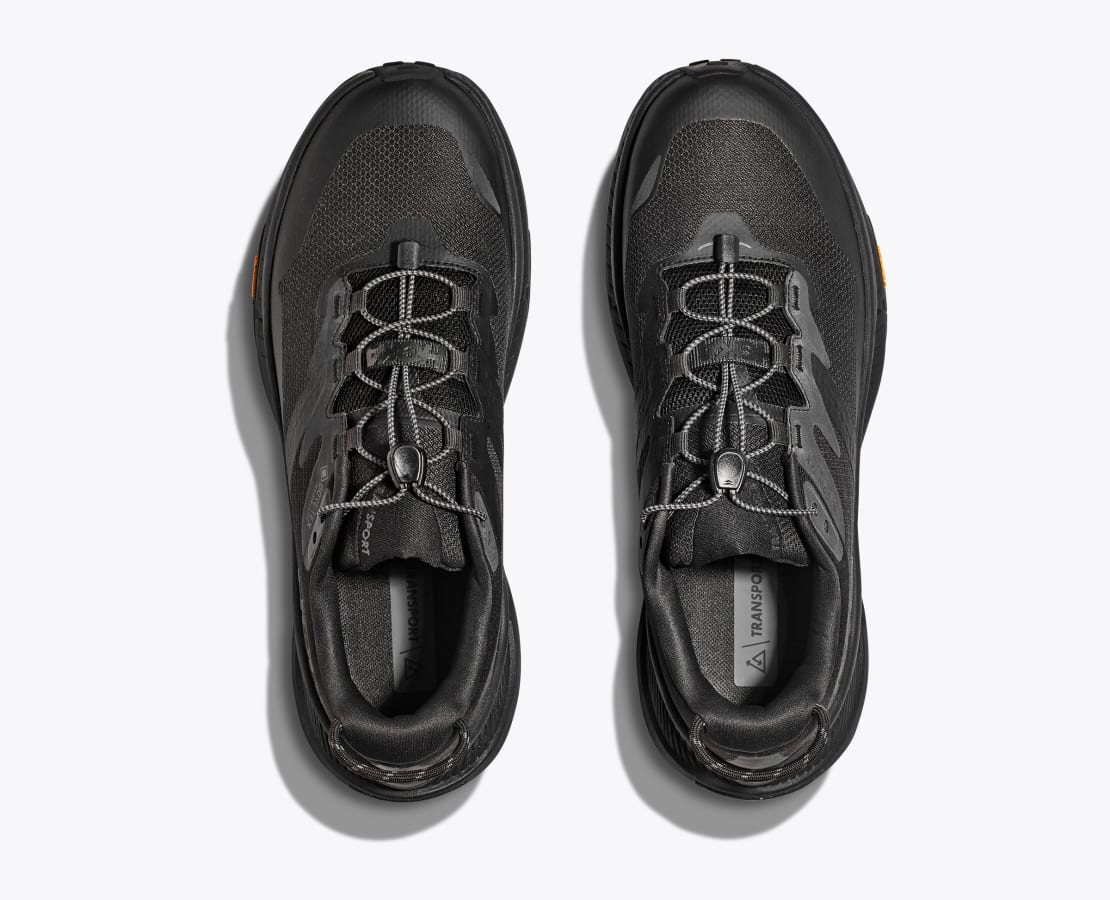 Hoka Mens Transport Goretex | Black/Black