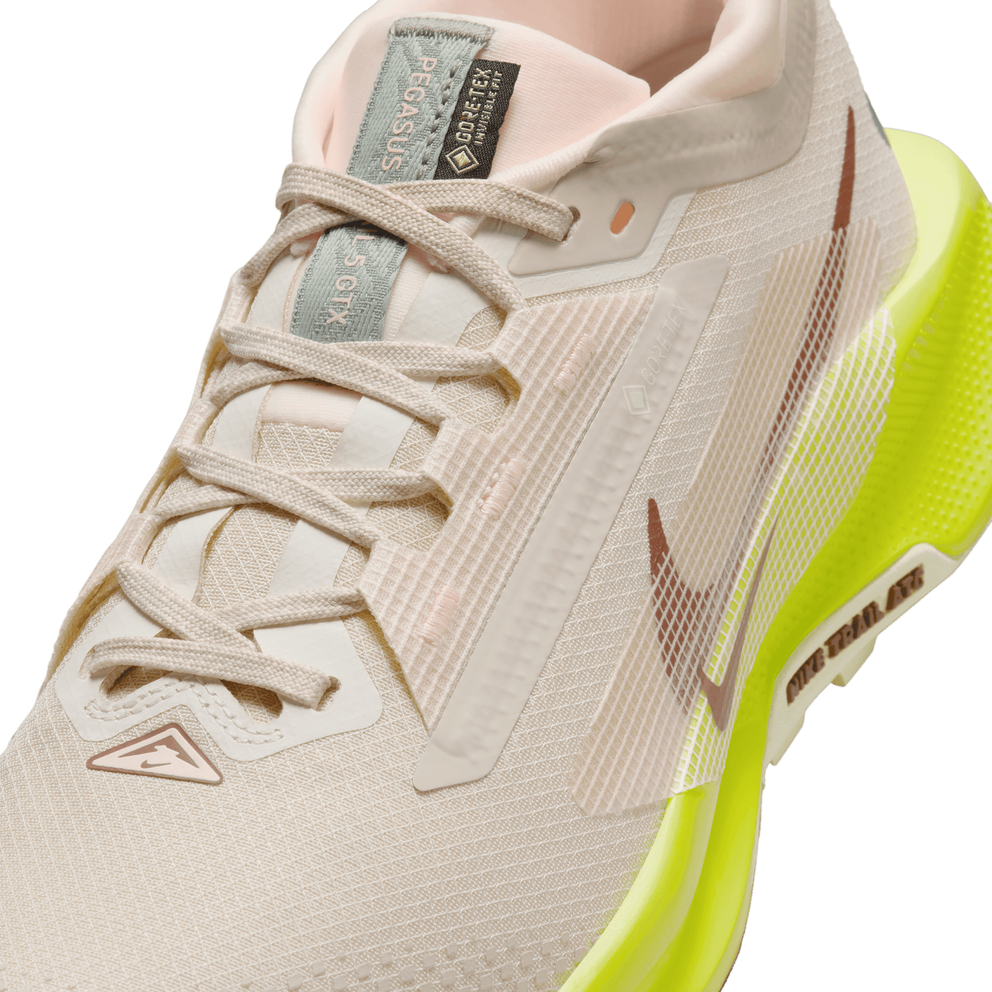NIKE React Pegasus Trail 5 GORE-TEX (101 - Sanddrift/Dark Pony-Cyber-Life Lime)