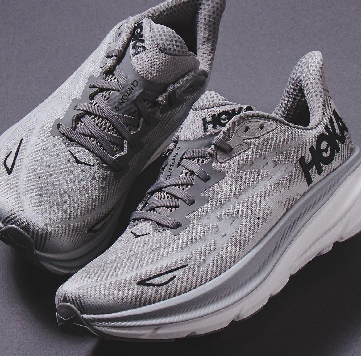 HOKA ONE ONE CLIFTON 9 GRIS - ElBarouki Store