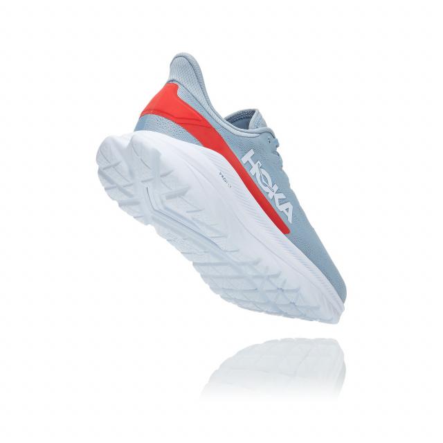 HOKA ONE ONE Mach 4 - Men's Running Shoes - Blue Fog / Fiesta - ElBarouki Store